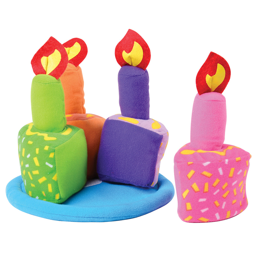 Birthday Cake 9-Piece Play Set | Soft Fabric Cake with Removable Slices, Candle, and Plate