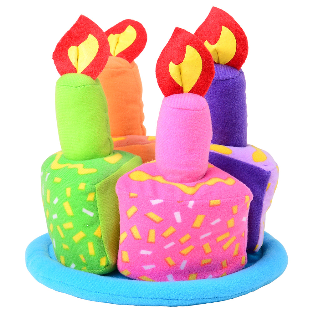 Birthday Cake 9-Piece Play Set | Soft Fabric Cake with Removable Slices, Candle, and Plate