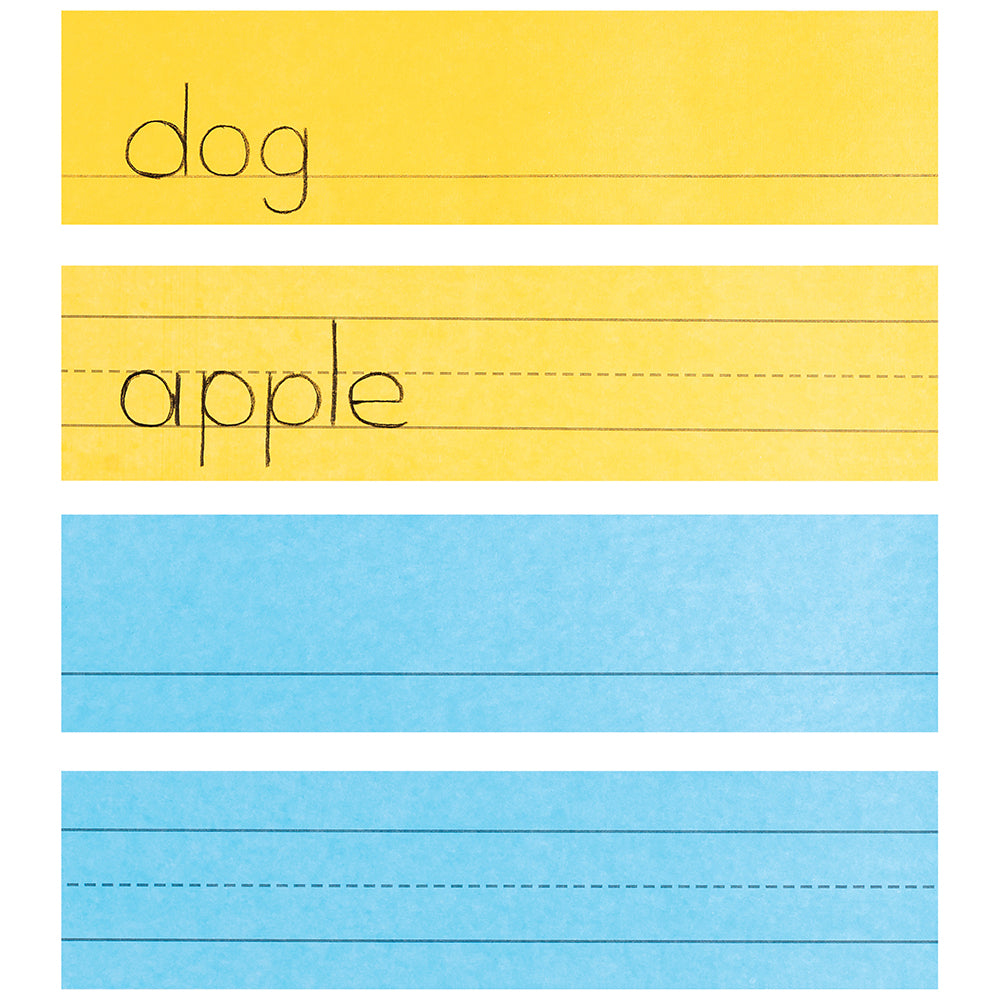 Sample of writing on mini sentence strips
