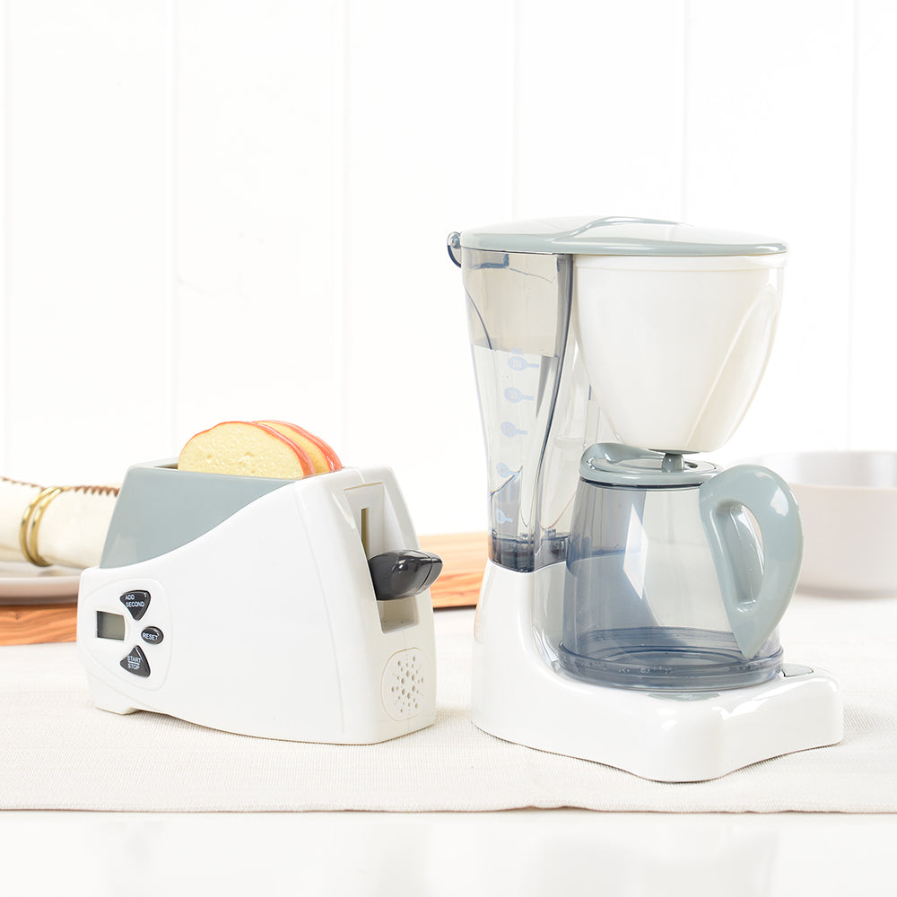 Realistic Breakfast Set with Coffee Maker & Toaster