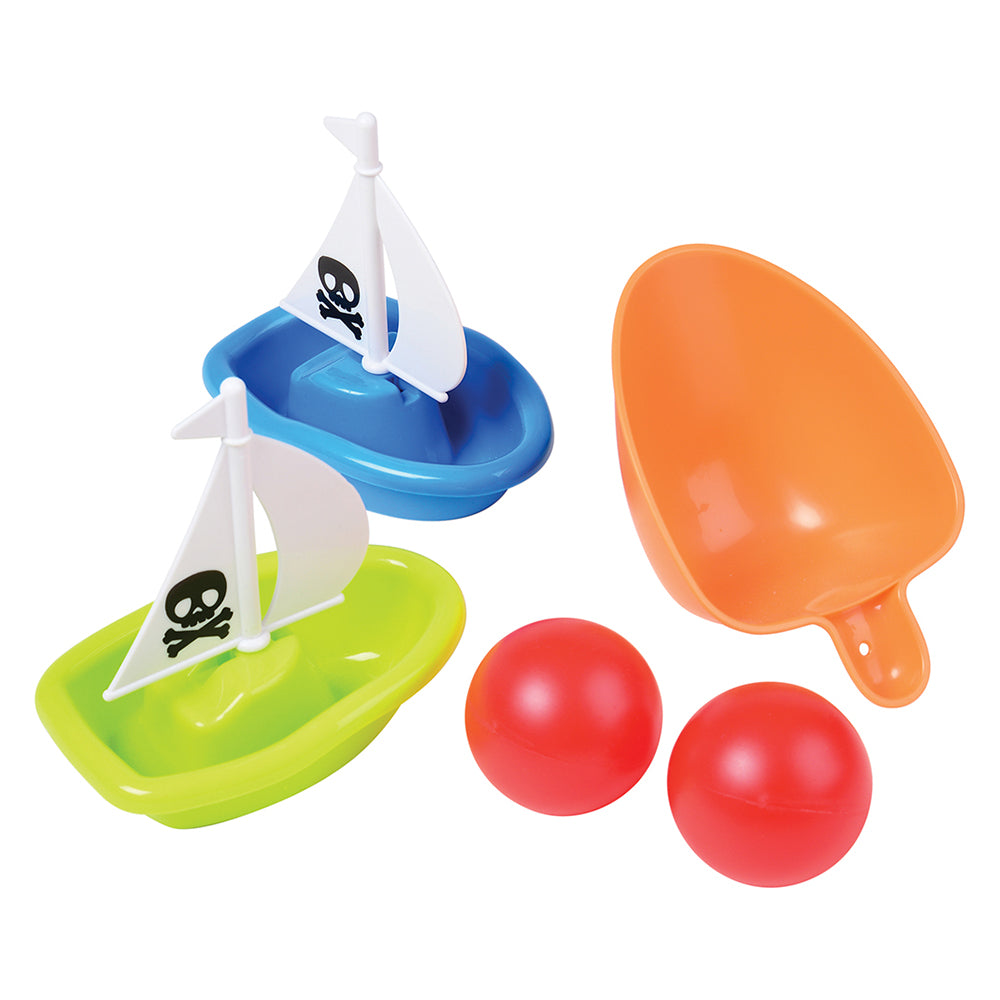 Two Boats, Scoop and Two Balls for Pirate Ship Water Table