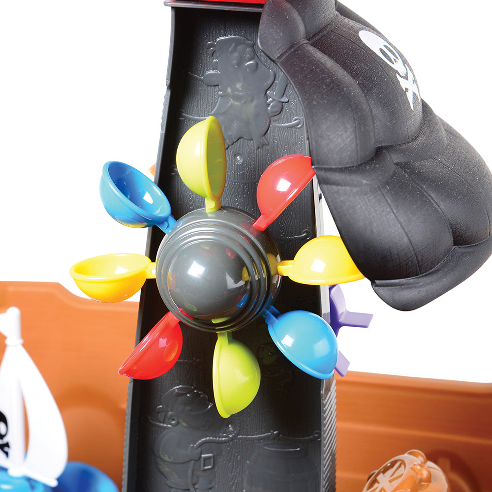 Close-up of Water Wheel on Pirate Sensory Table