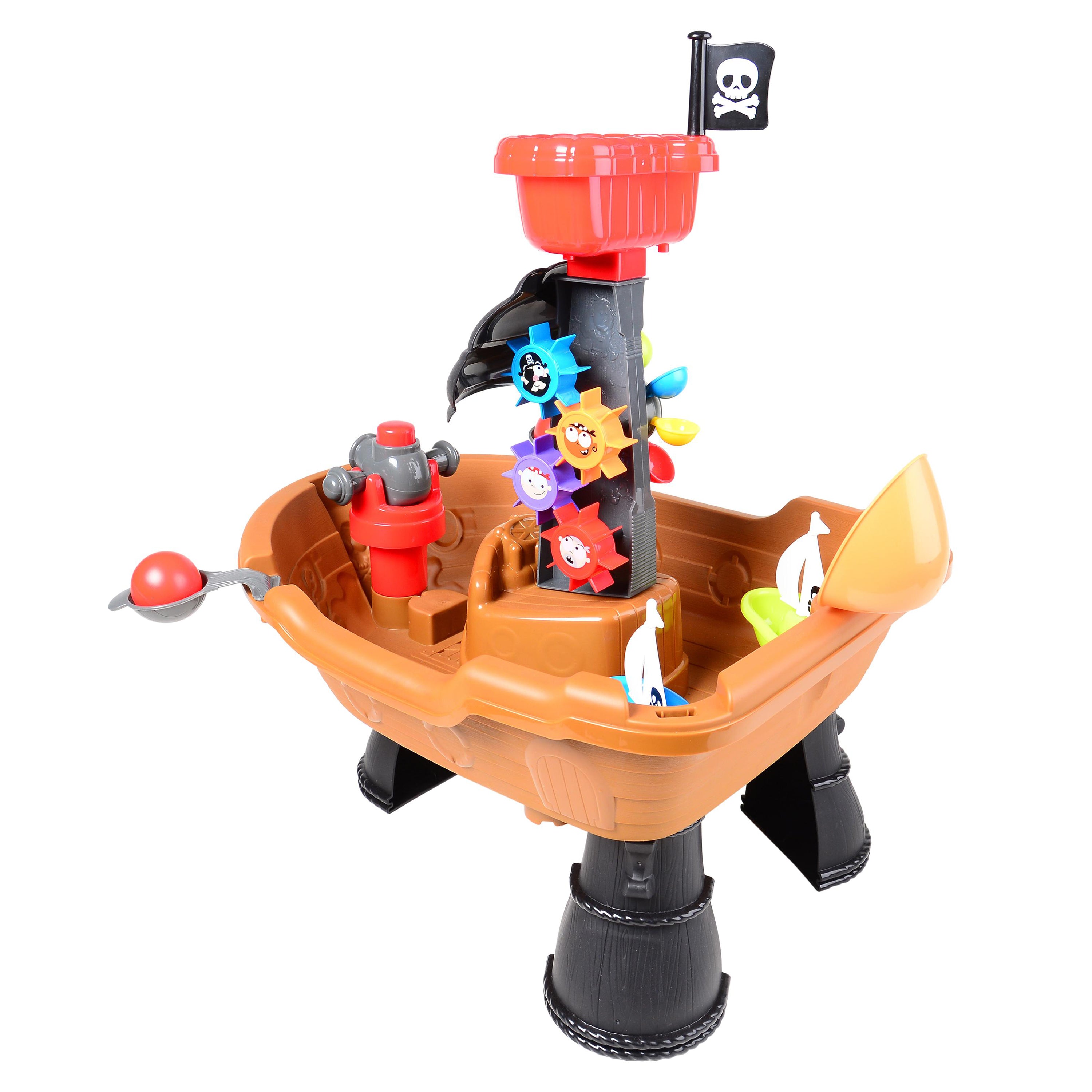 Sensory Voyage Sand & Water Table – Indoor/Outdoor Ship-Themed Water Play Table for Toddlers 18+ Months