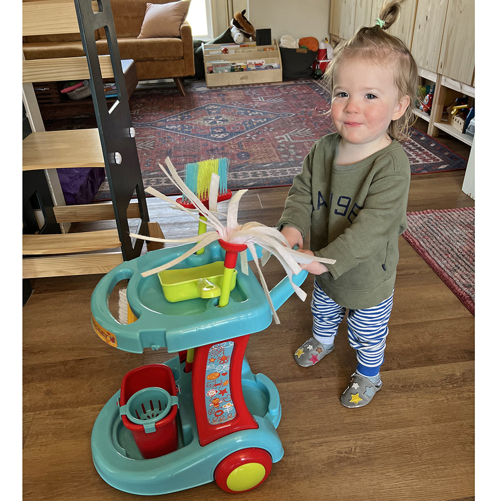 Pretend Play with Little Helper Cleaning Trolley