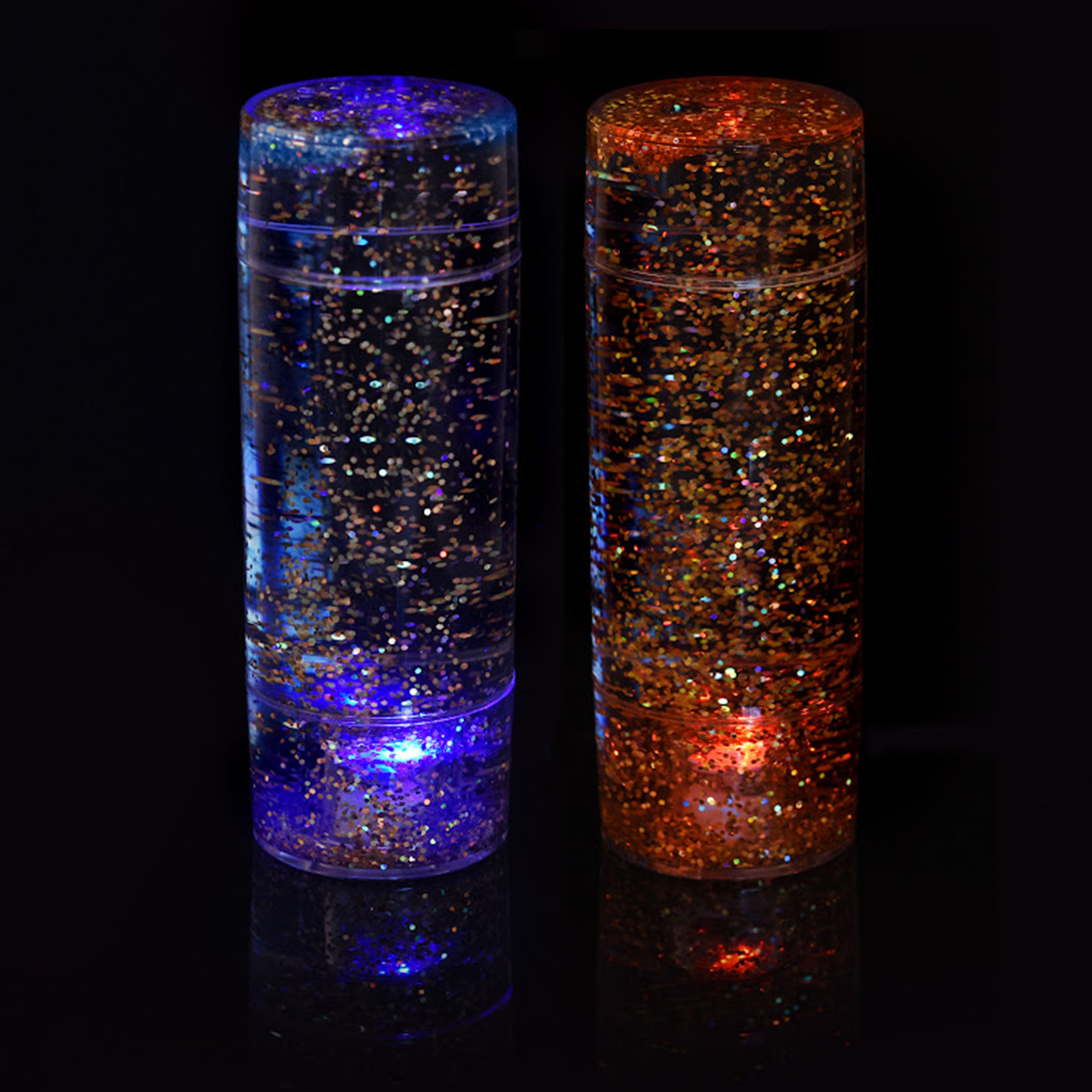 Glitter LED Calm Down Jar - 2 Pack