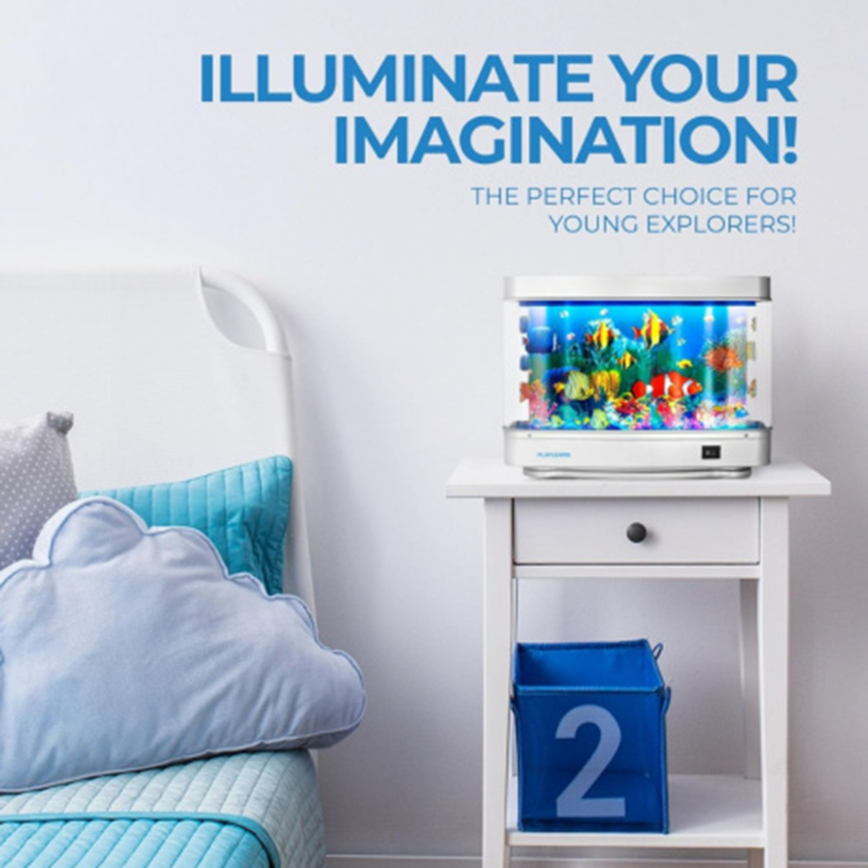 Mini Aquarium Lamp with Rolling Screen