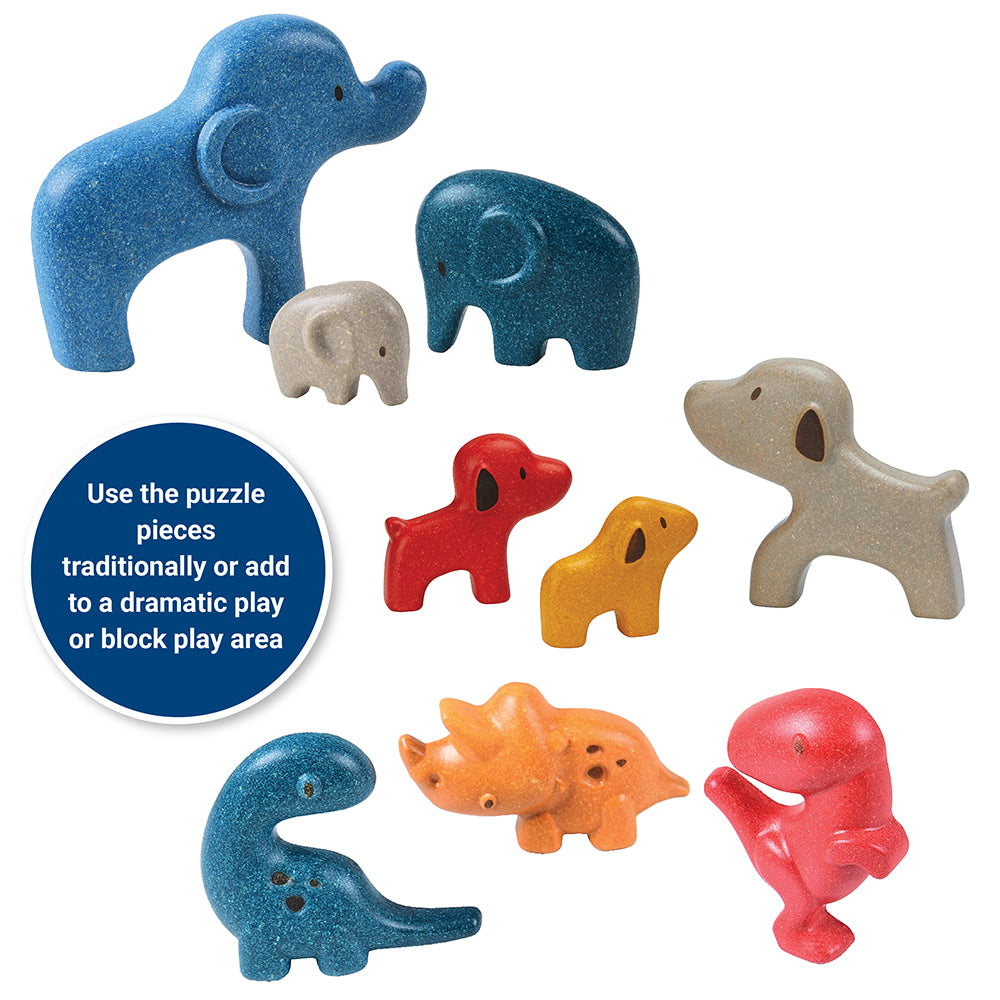 Animal Puzzle Pieces Double As Block Figures