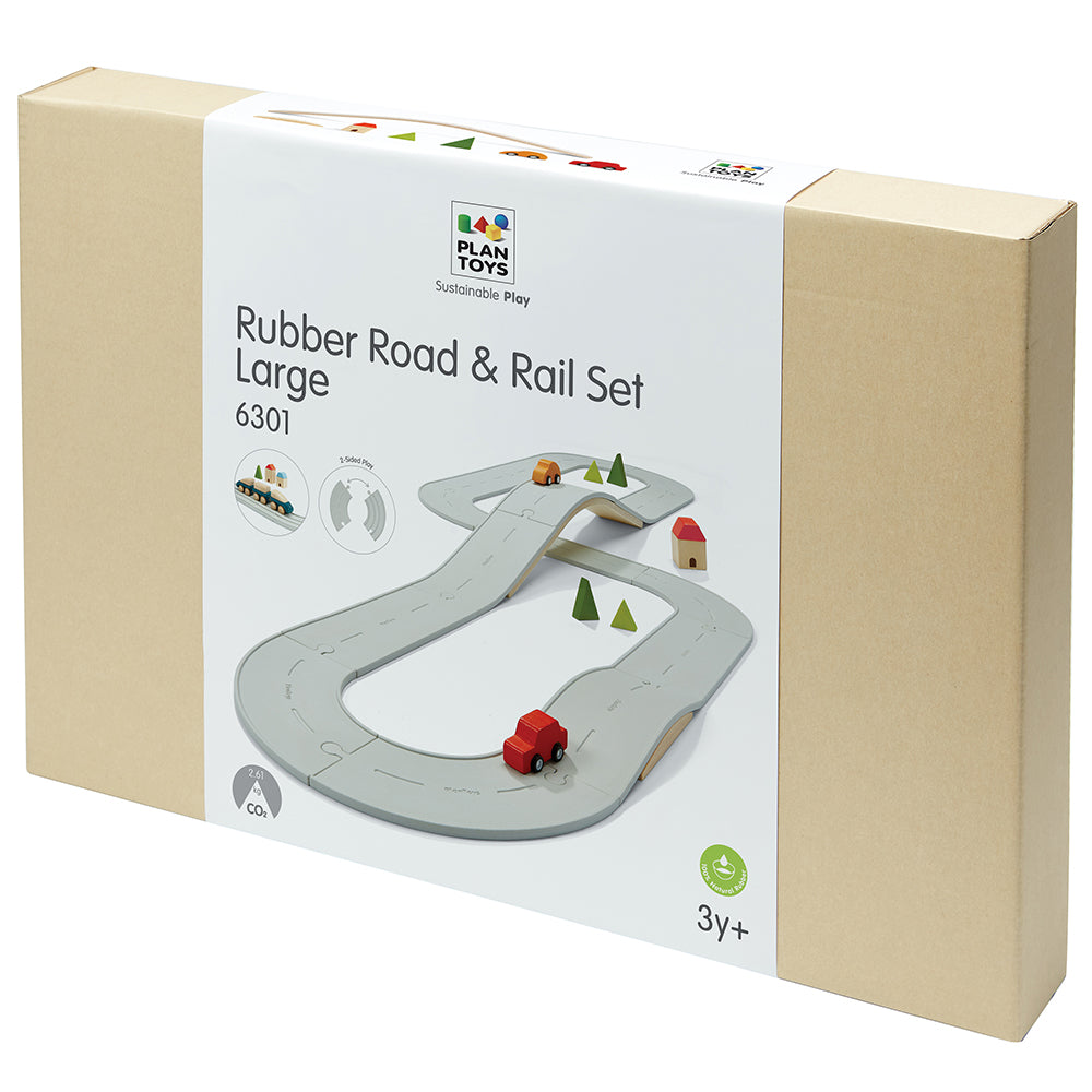 Rubber Road & Rail Set Packaging