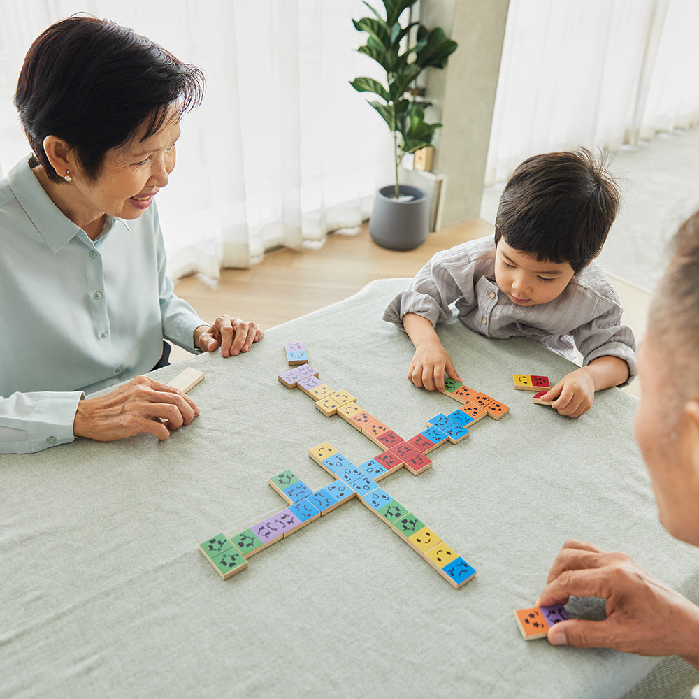 Kid Matching Emotion Tiles