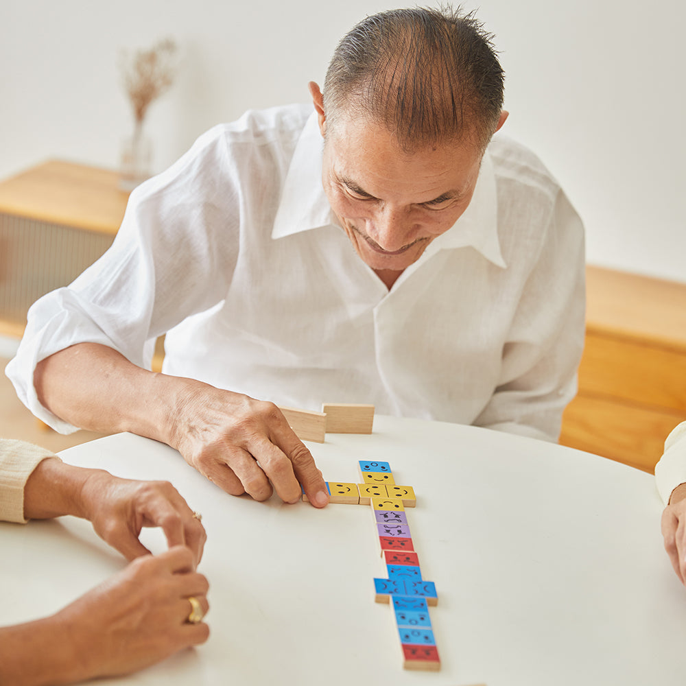 Matching happy emotion tiles