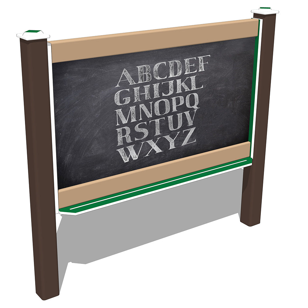 4' Outdoor Magnetic Chalkboard Mounted In-Ground