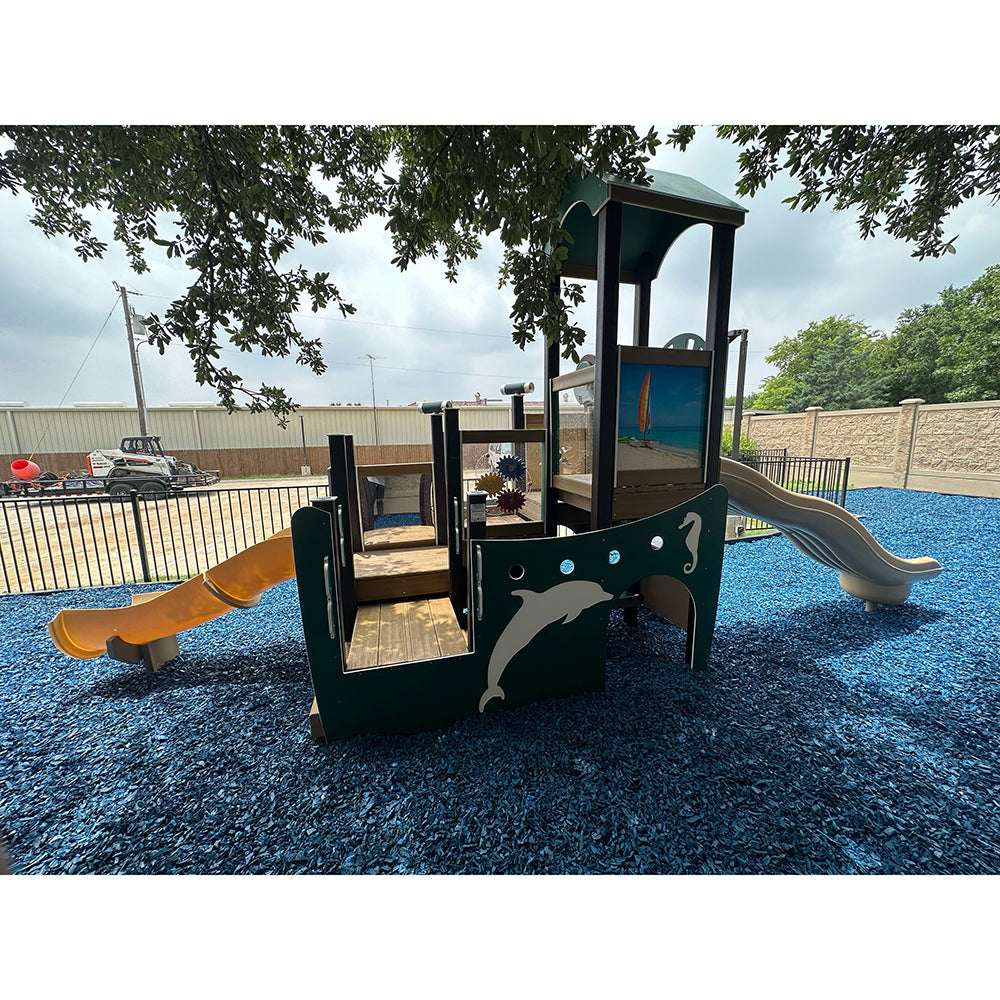 Showing Beach Boat Themed Preschool Playground Outdoors