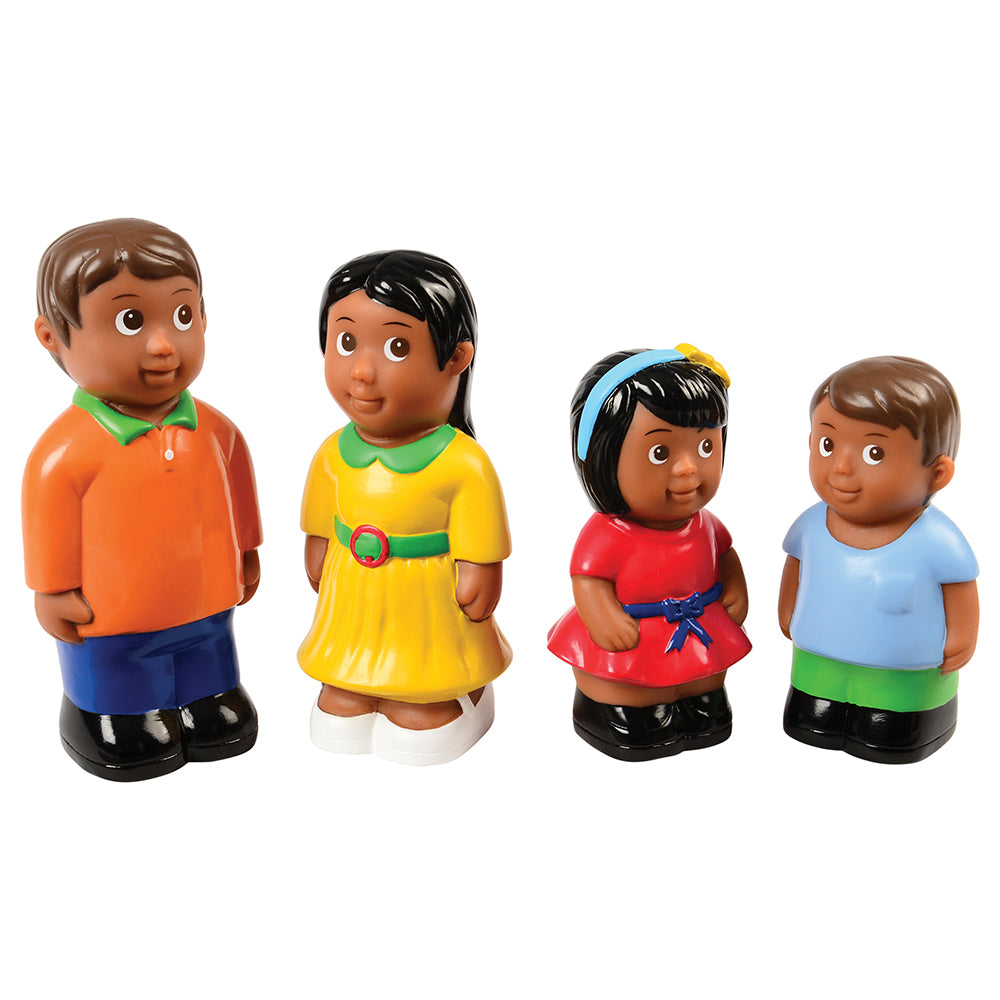 Easy Grip Hispanic Family Figures | 4-Piece Set for Block & Pretend Play