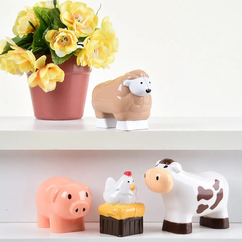 Animals for Building Bricks on white background