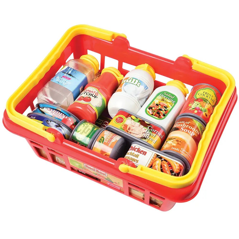 Shopping Basket with Play Food