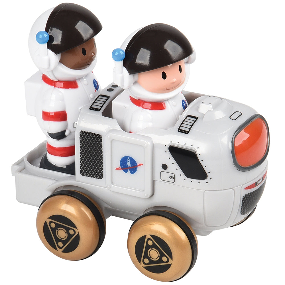 Two Astronaut Figures on a Moon Rover