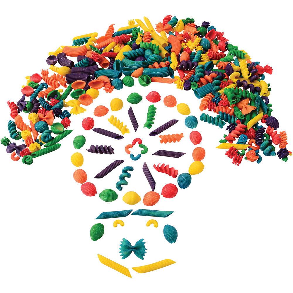Rainbow Colored Macaroni Shapes | 1 lb. Non-Toxic Craft Shapes