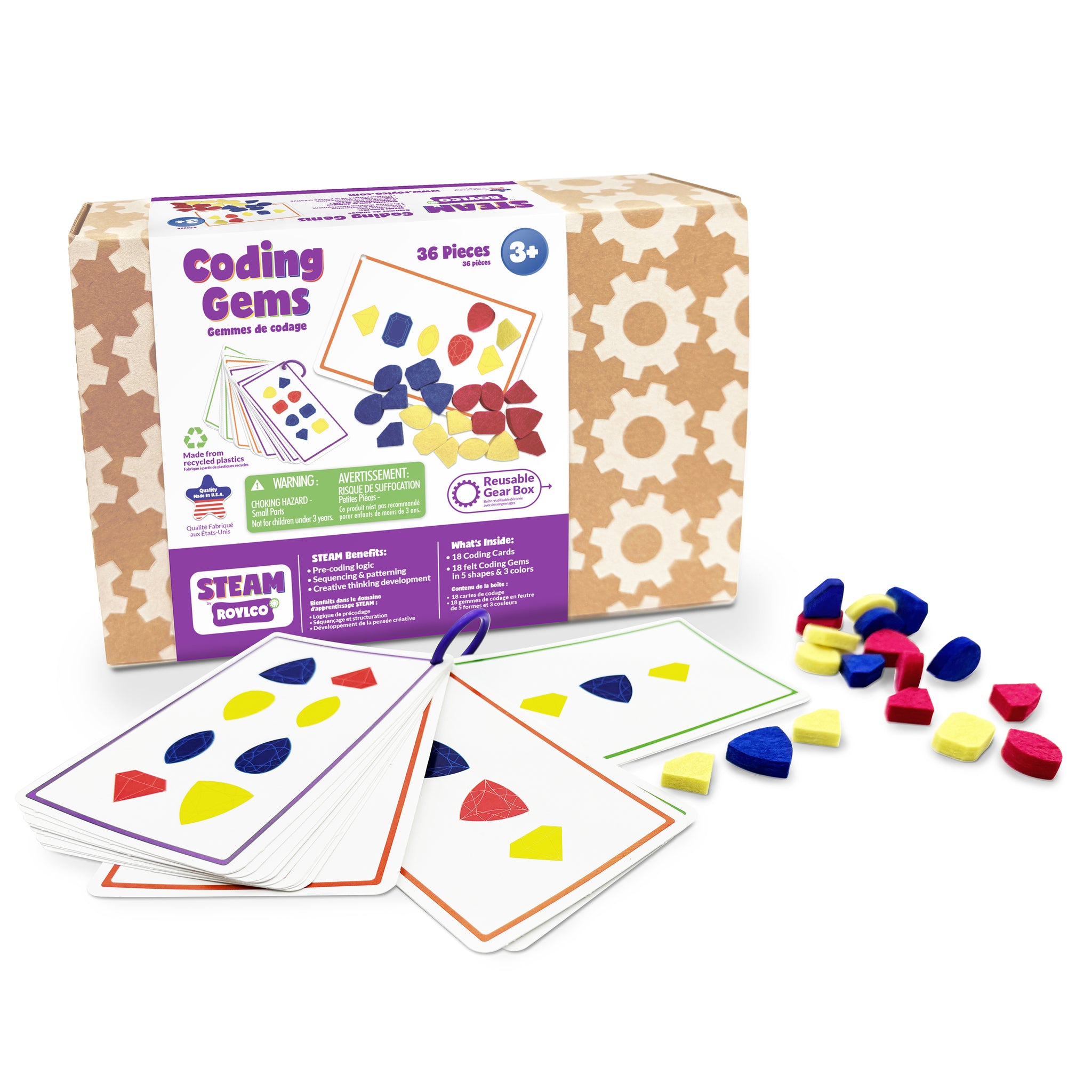 Coding Gems STEM Activity Set | Hands-On Coding Logic Game for Kids Ages 4+