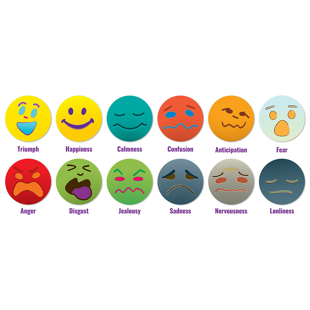12 Colorful Emotion Faces