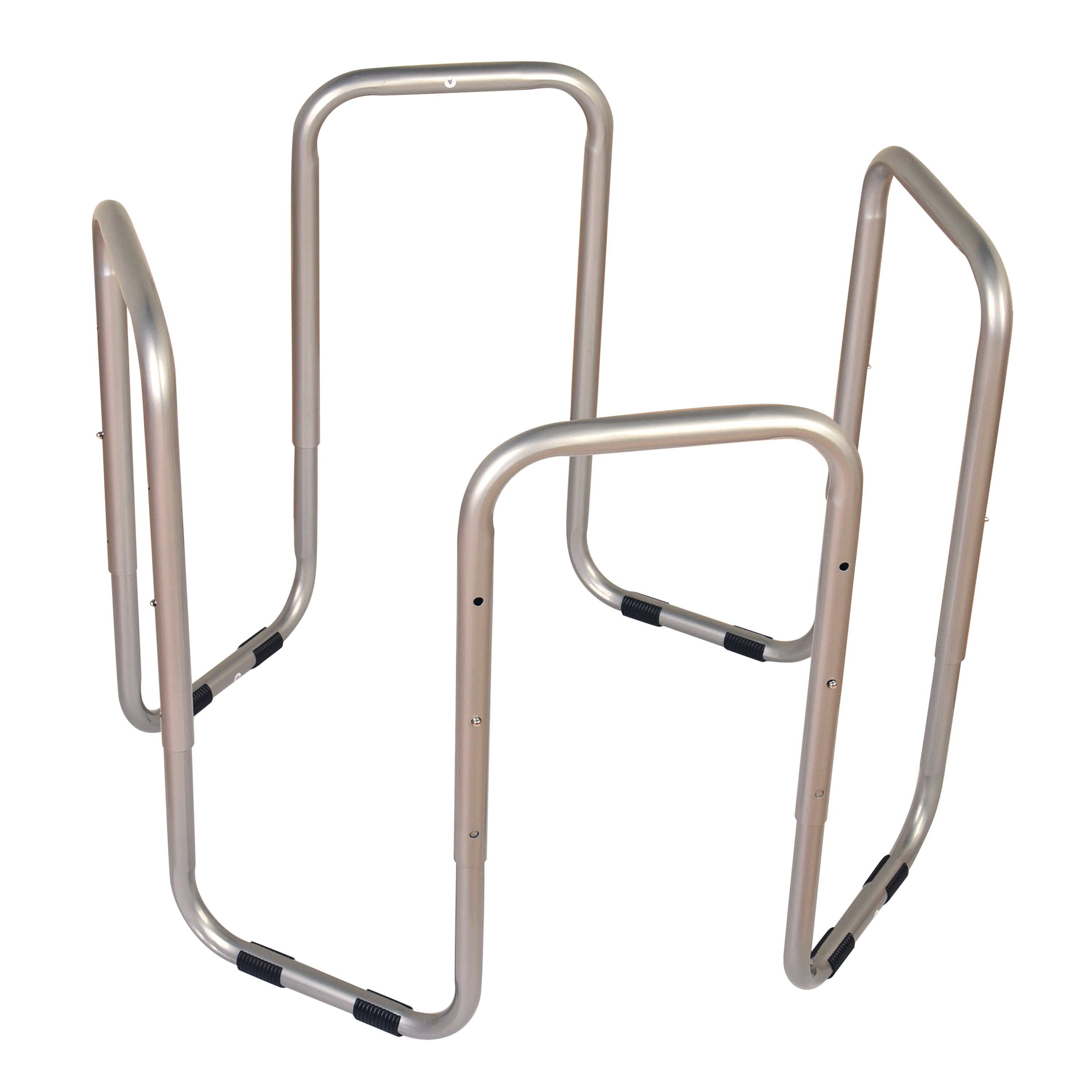 Metal tray stand on a white background