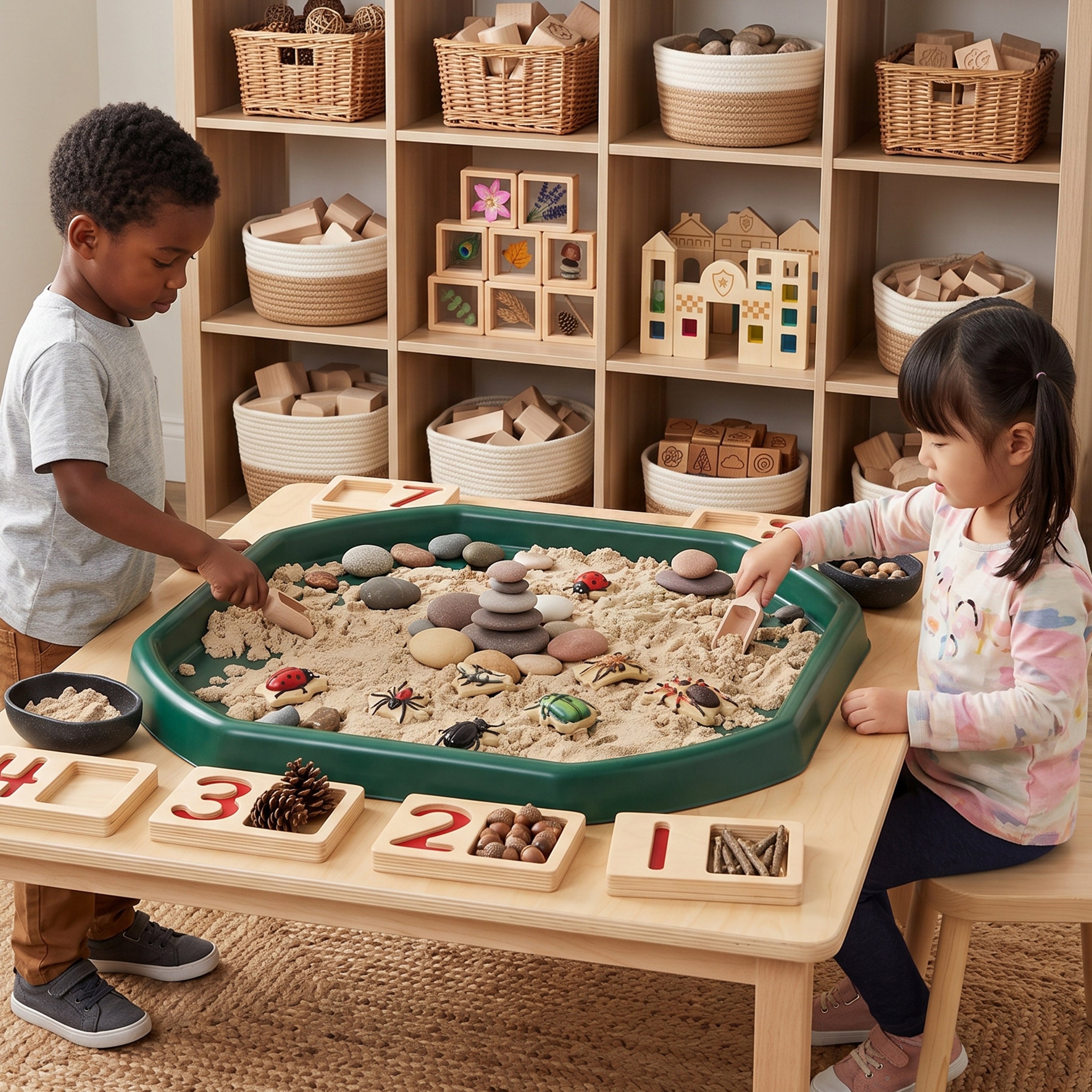 Junior Forest Tuff Tray | Green Sensory Play Tray