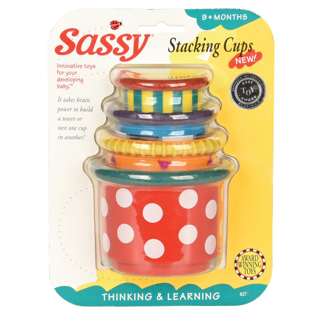 Sassy Stacking & Nesting Cups | Sensory Baby Toy for Ages 9 Months+