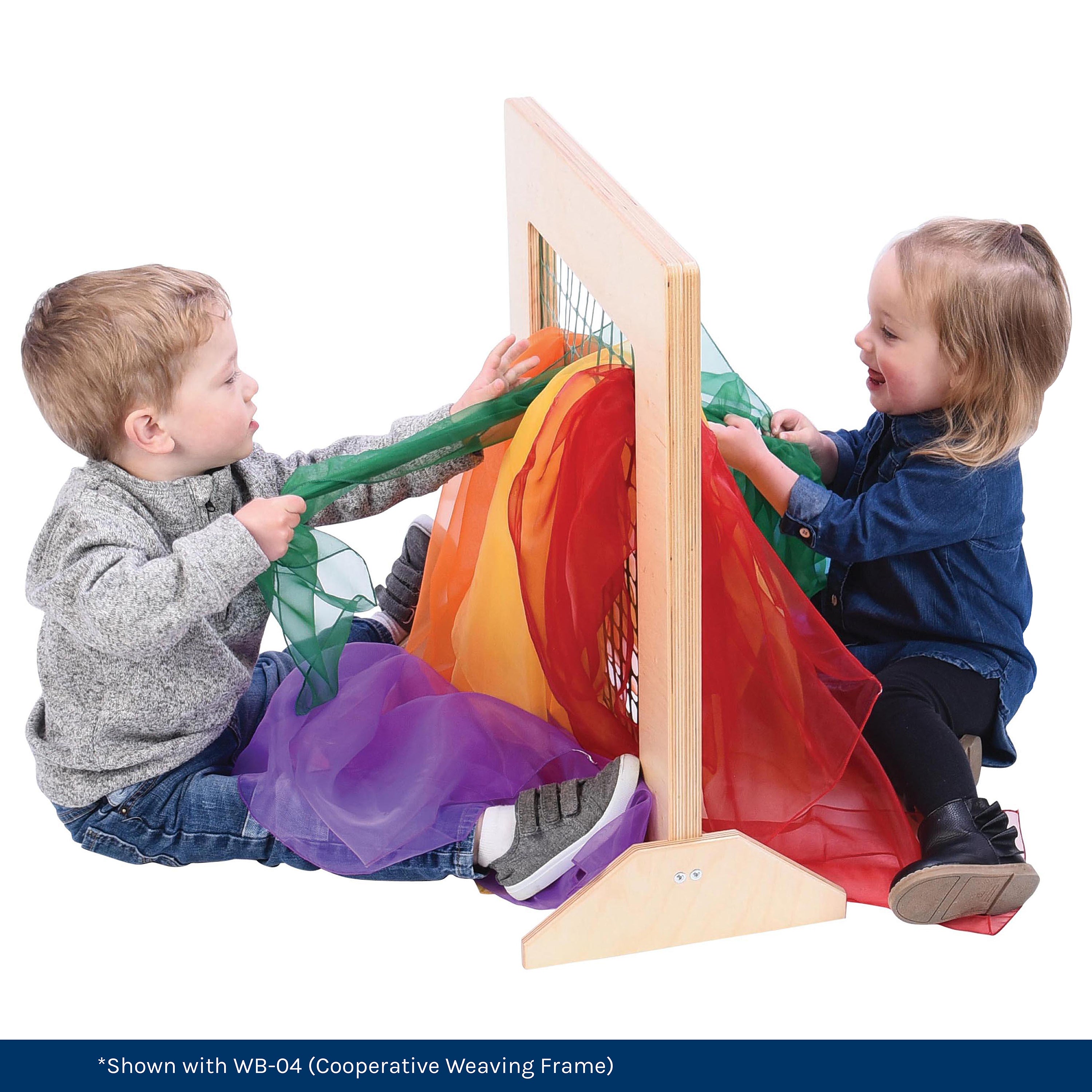 Jumbo Rainbow Play Scarves | Set of 6 Vibrant 36” Nylon Squares