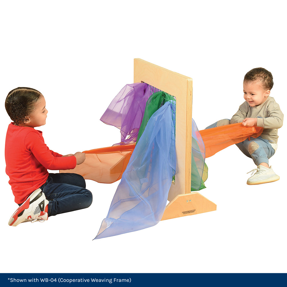 Toddlers Exploring Sensory Play with Rainbow Scarves