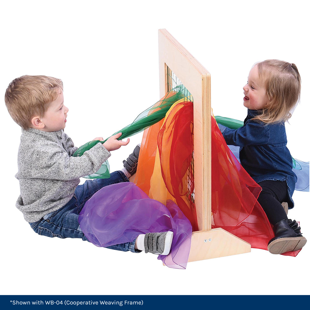 Toddlers Exploring Sensory Play with Rainbow Scarves