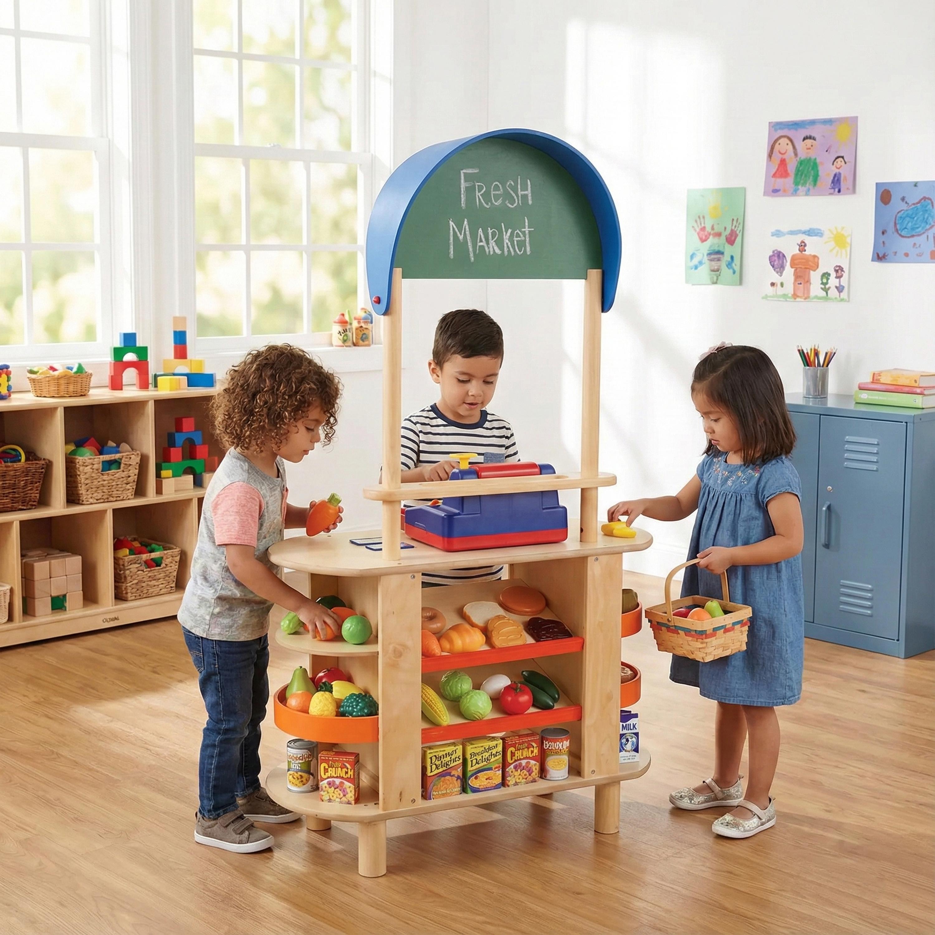 Mini Play Food Set | 37-Piece Plastic Toy Food Set