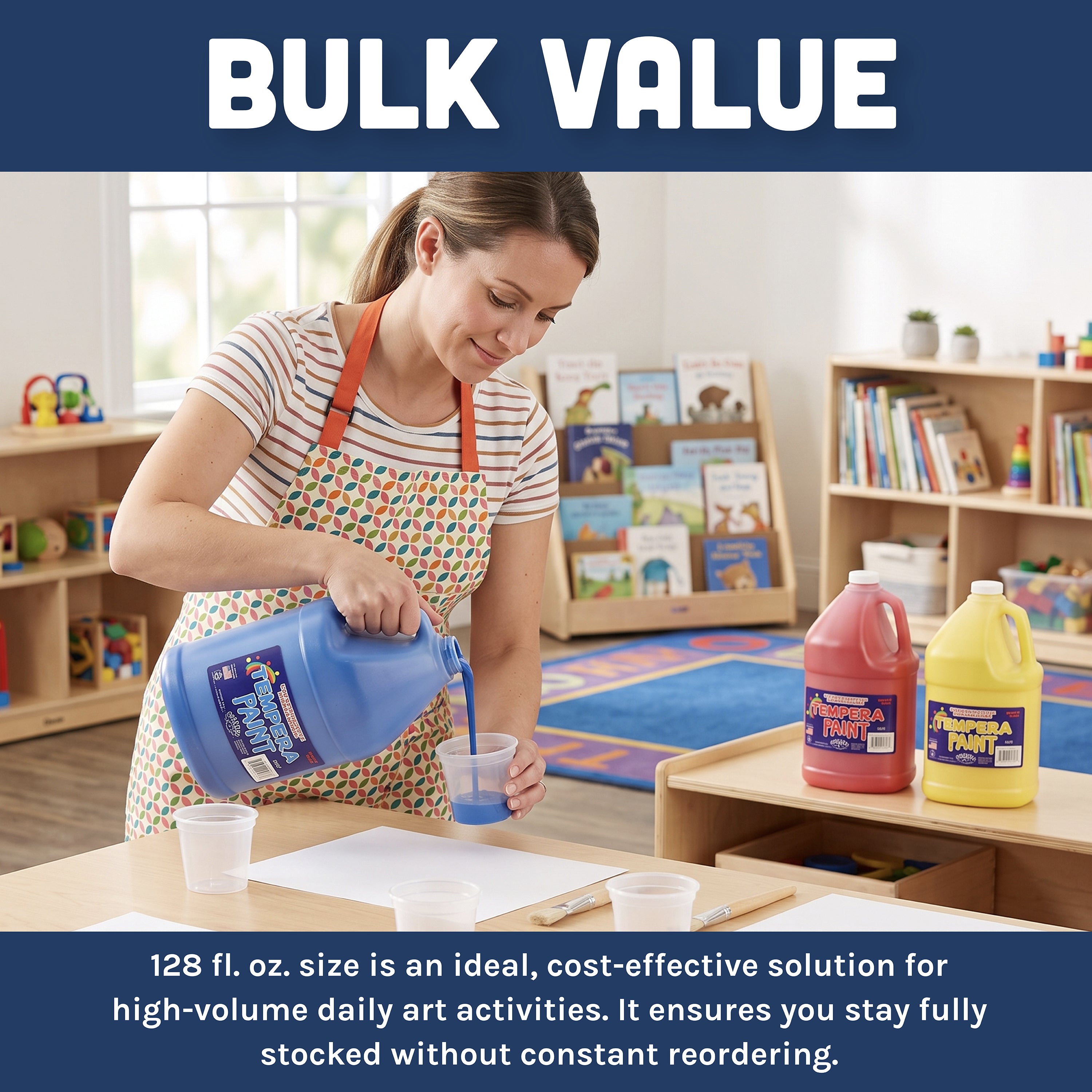Constructive Playthings® Washable Blue Tempera Paint - Gallon