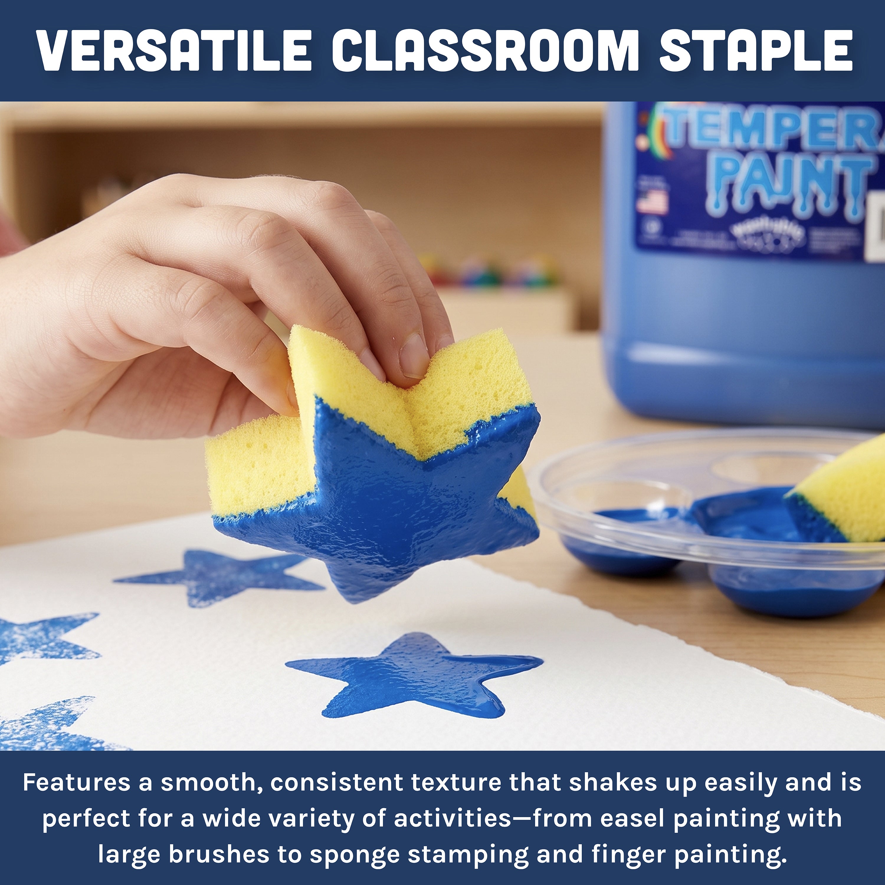 Constructive Playthings® Washable Blue Tempera Paint - Gallon