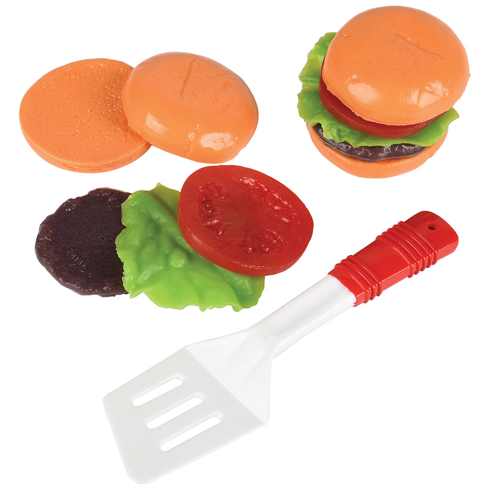 Pretend Play Vinyl Hamburgers and Spatula