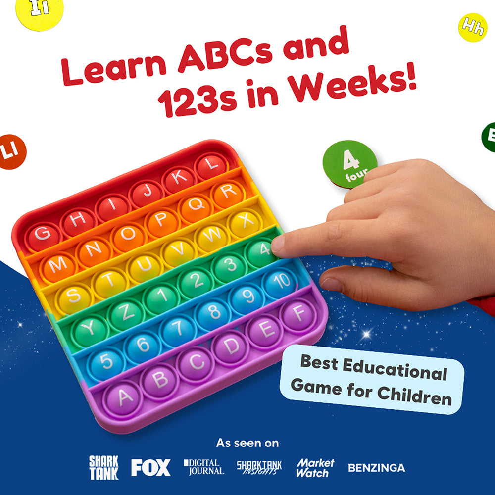 ABC Pop & Match Bingo | Multisensory Alphabet, Number & Color Preschool Learning Game | 115-Piece Set
