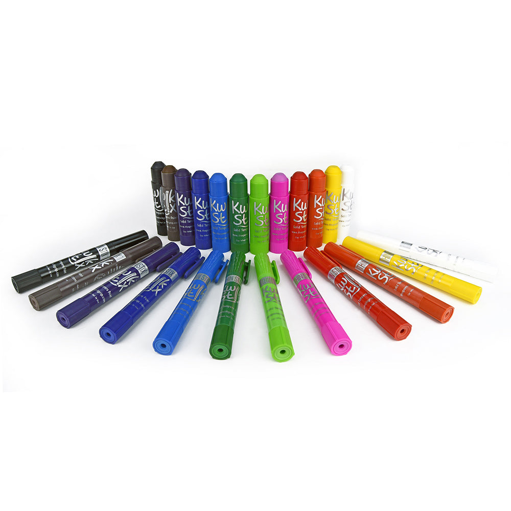 Kwik Stix ThinStix No-Mess Tempera Paint Set | 12 Classic Colors