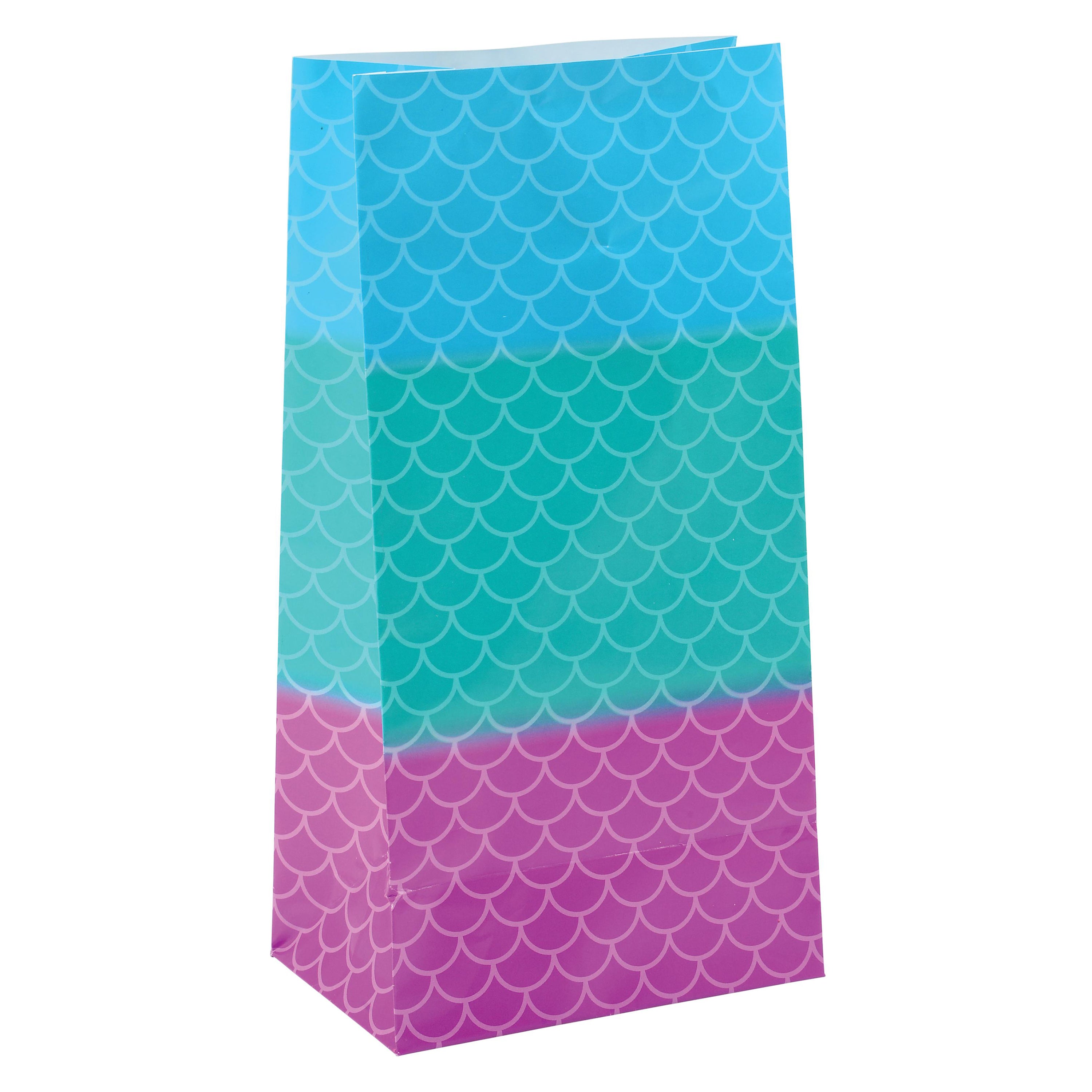 Colorful Scale Design Paper Bag - Set of 12