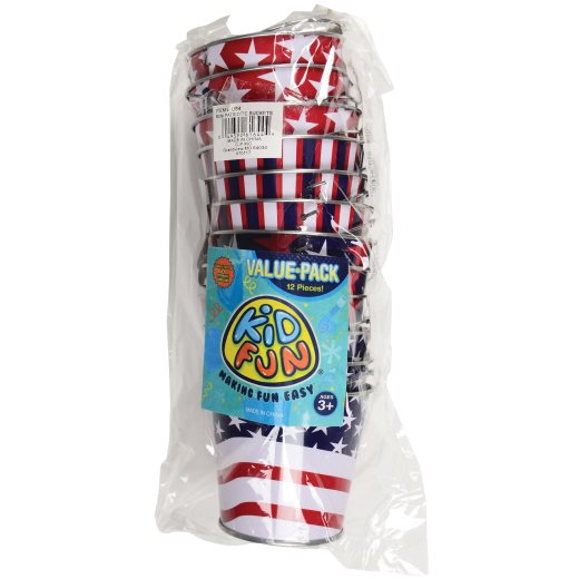 Patriotic Metal Buckets – Set of 12