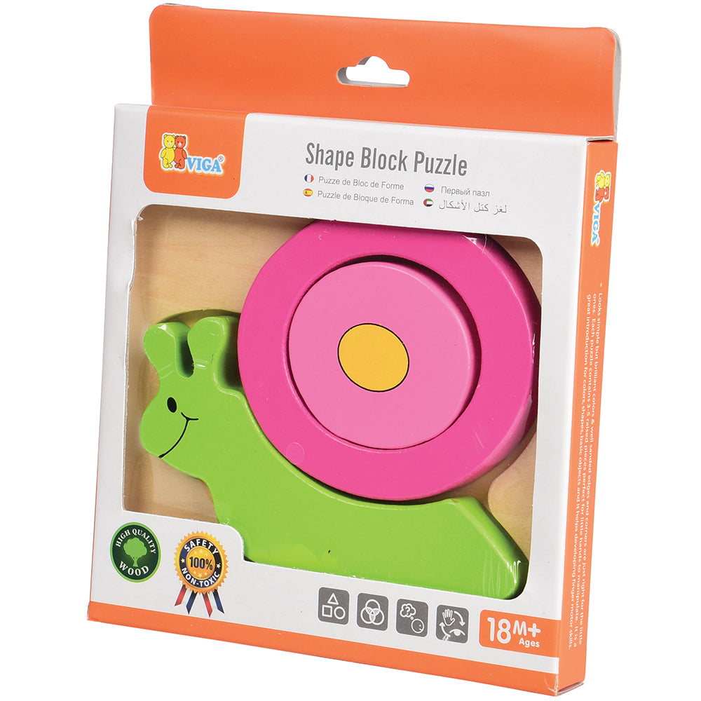 Snail Wooden Puzzle in package