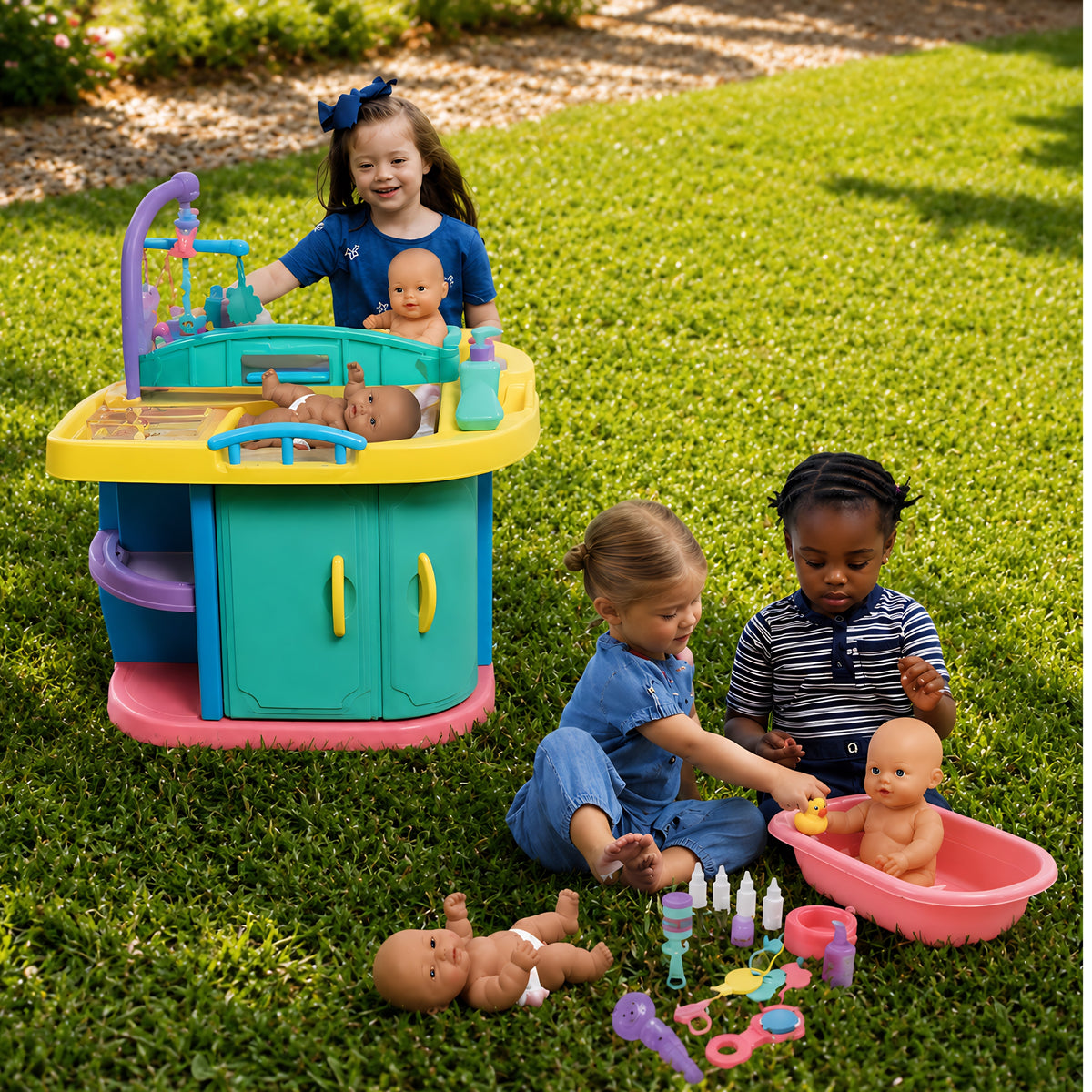 Nurture & Care Bundle with 10" Multicultural Dolls