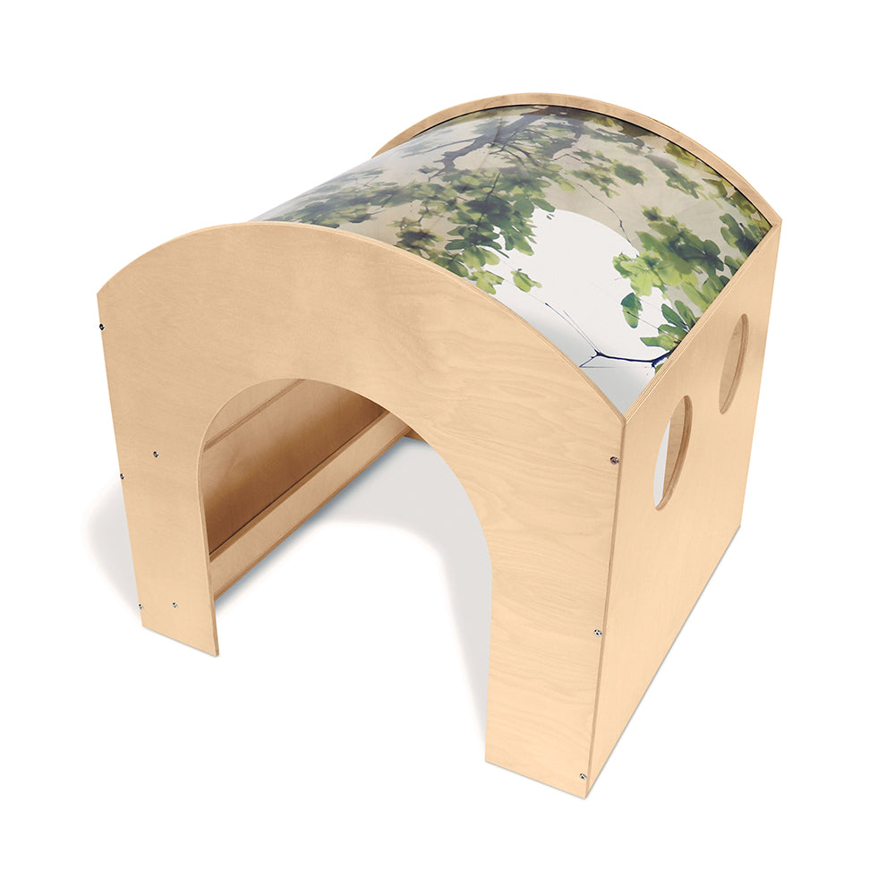 Nature View Reading Nook | Biophilic Canopy Retreat with Book Display & Easy Access