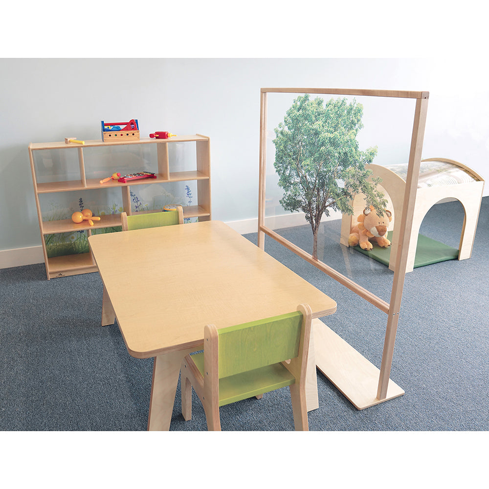 Nature View 48" Tree Acrylic Classroom Partition | Reversible Floor Divider in the classroom