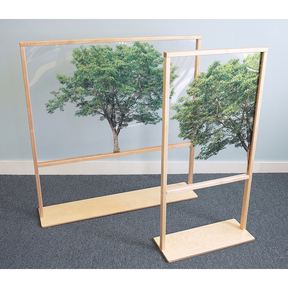 Comparison of Two Different Nature View Tree Acrylic Classroom Partitions
