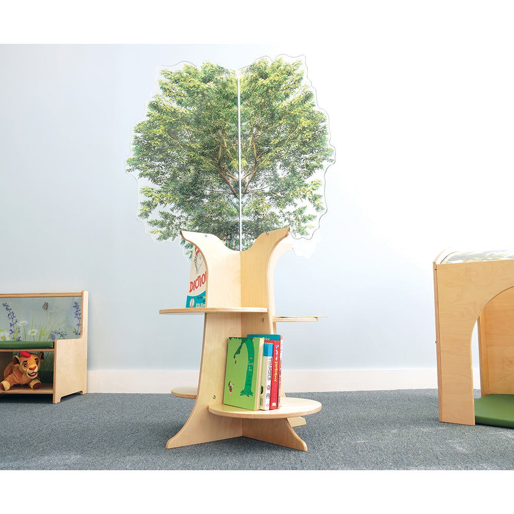 Nature View Tree Book Shelf | Reversible Biophilic Acrylic Bookshelf in the classroom
