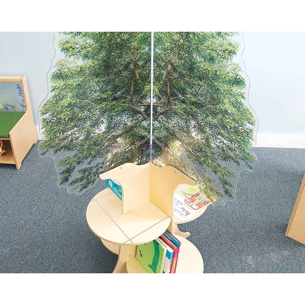 Close-up pf Nature View Tree Book Shelf Printed Acrylic Panels