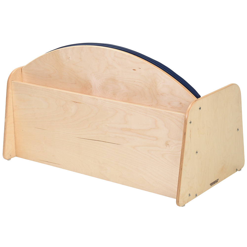 Back View of Classic Classroom Couch with Storage