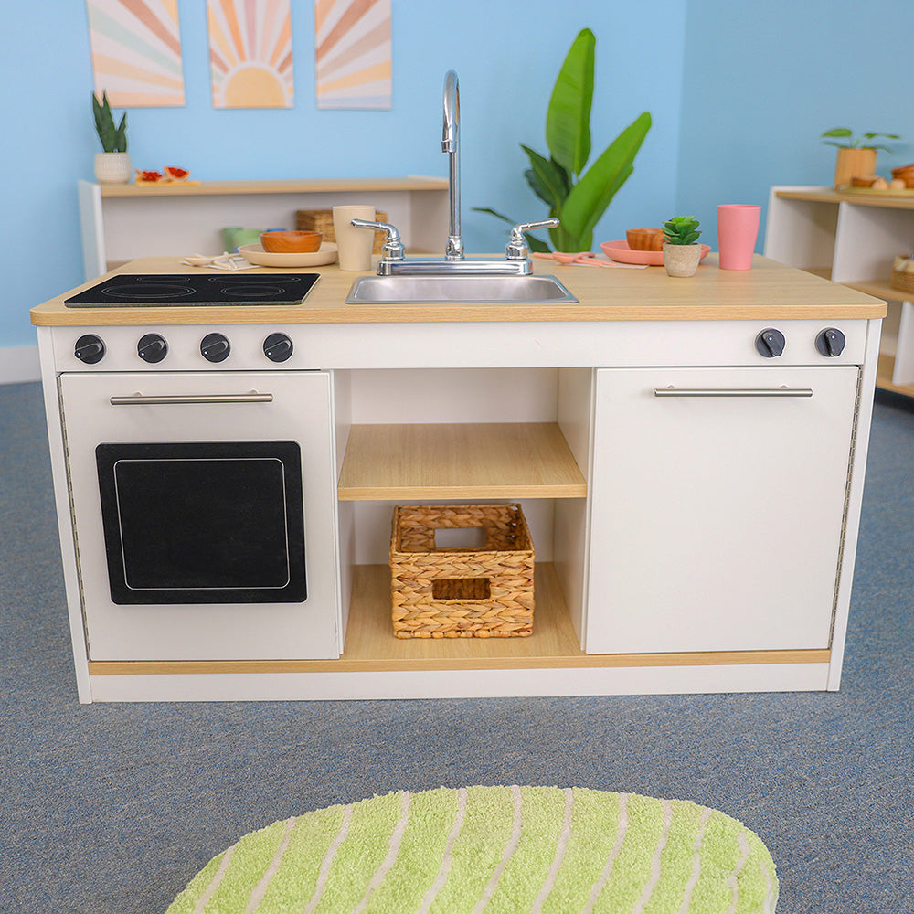elevatED™ Kitchen Island Breakfast Bar pictured in the classroom