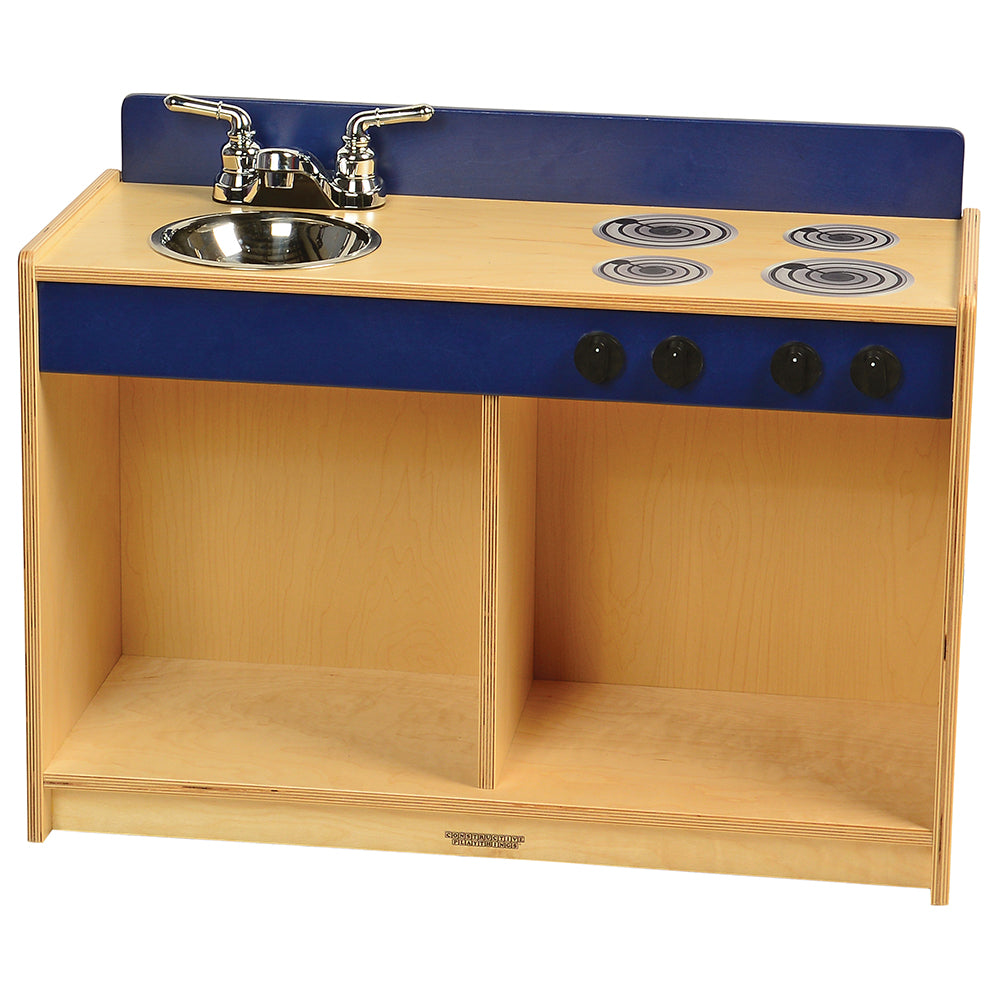 Modernly Designed Toddler Toy Sink & Stove Combo Kitchen Playset