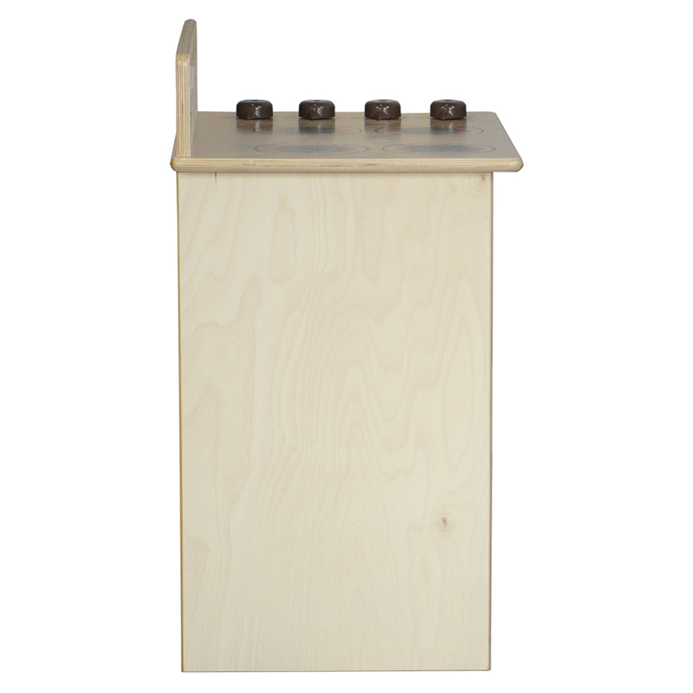 Side View of Kid-Sized Farmhouse-Style Toy Stove