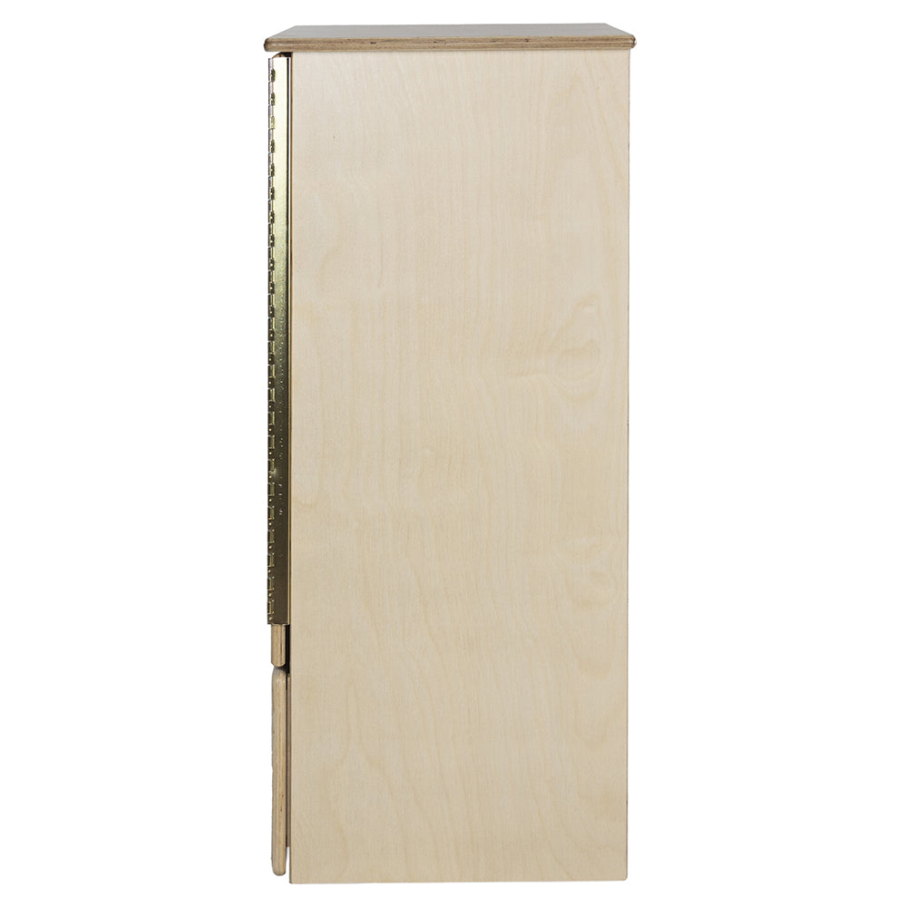 Side View of Wooden Cottage-Style Toy Refrigerator