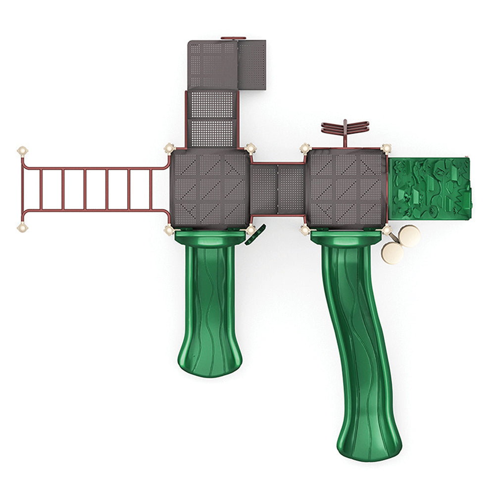 Overview of Natural Colored Jungle Play Playground